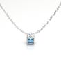 Blue Topaz "Cube" Pendant