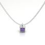 Amethyst Ice Cube Pendant