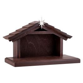 Wooden Creche With Star