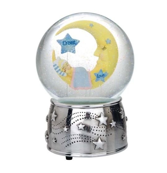 Sweet Dreams Silverplate Snow Globe