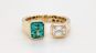 Emerald & Diamond Two-Stone Ring