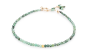 Single 'Wrap' Sakoda Emerald Bead Bracelet 