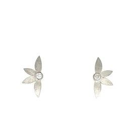 Platinum Flower Earrings
