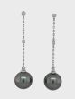 Tahitian Pearl & Diamond Drop Earrings