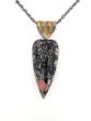  Pyrite w/Quartz & Rhondochrosite Heart Pendant