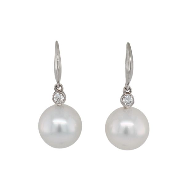 South Sea Pearl & Diamon Earrings