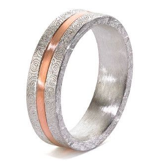 18K & Sterling Silver Band