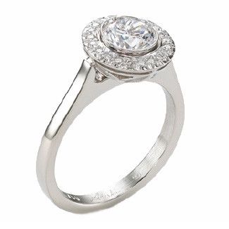 18K Diamond Engagement Ring