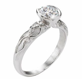 18K Diamond Engagement Ring