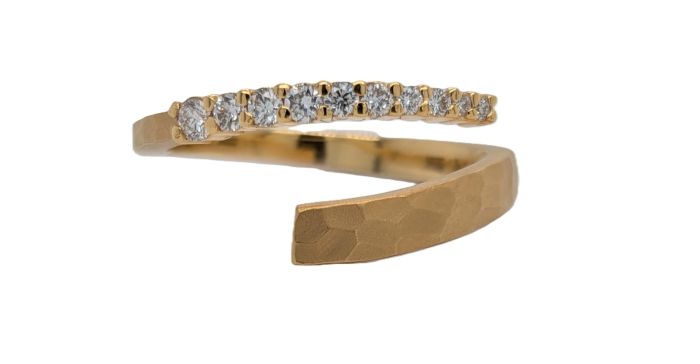Diamond Bypass Ring