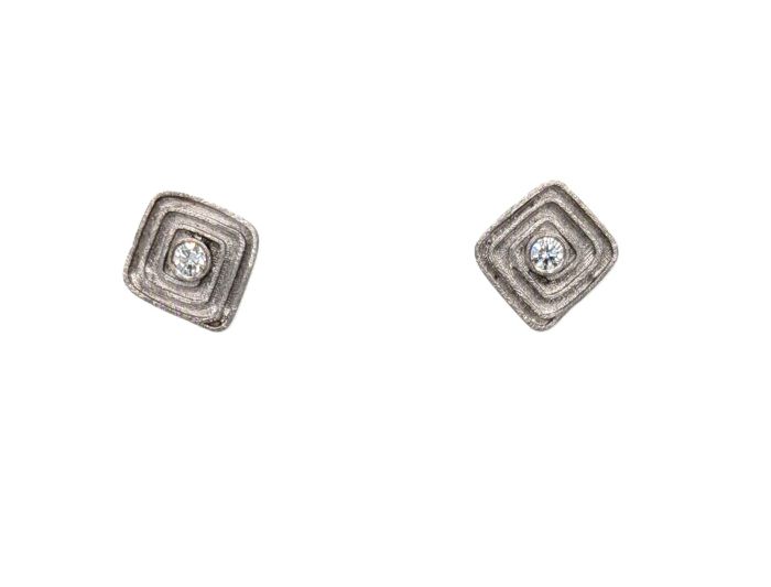 Platinum Stud Earrings