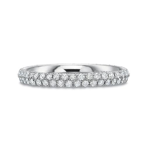 18K White Gold Classic Diamond Wedding Band