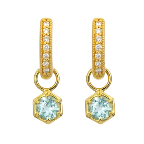 Provence Tiny Hexagon Earring Charm
