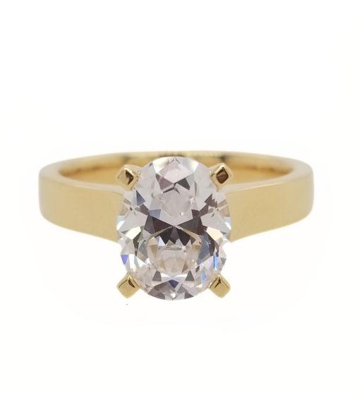 18K Yellow Gold Semi Mount Engagement Ring