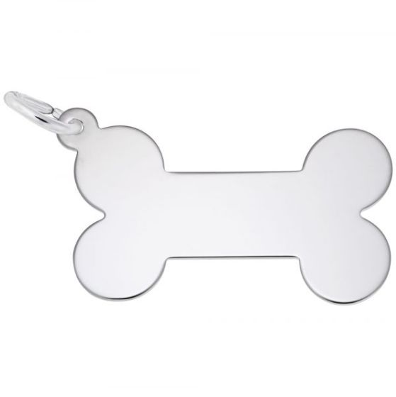 Flat Dog Bone Charm