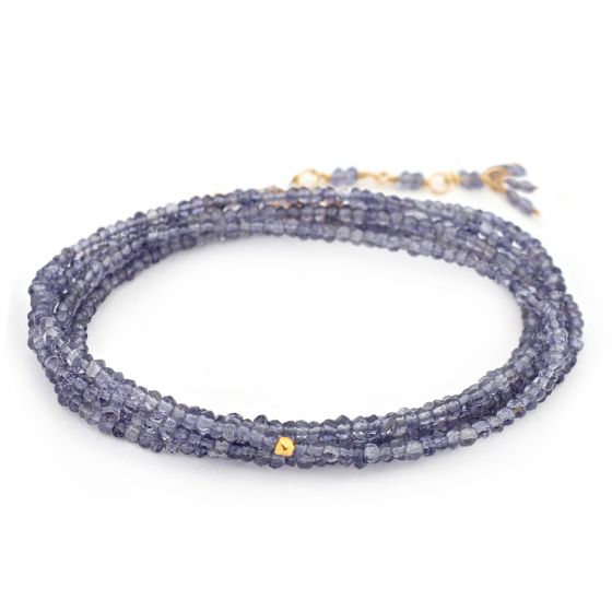 Iolite Wrap Bracelet - Necklace