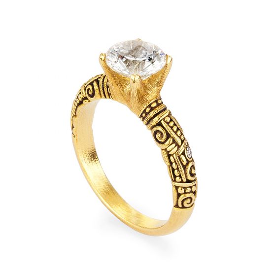 18K Diamond Semi-Mount Engagement Ring 