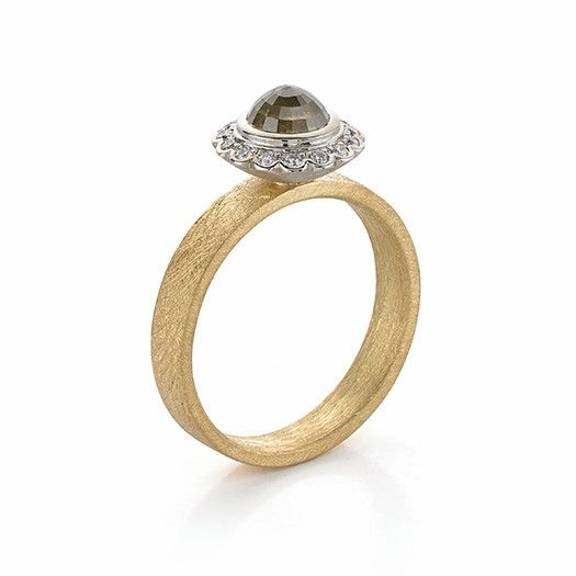 18K Diamond Engagement Ring