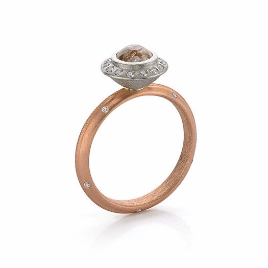 18K Diamond Engagement Ring