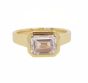18K Yellow Gold Emerald Engagement Ring
