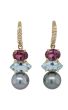 Gemstone, Diamond & Pearl Earrings