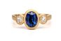 3-Stone Sapphire & Diamond Ring