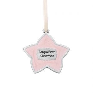 Baby's First Christmas Ornament - Pink
