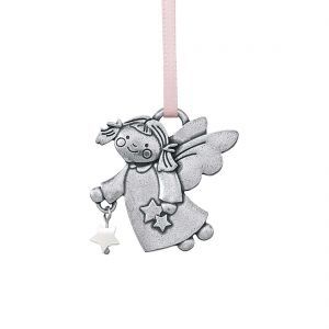 Angel w/ Star Pink Ornament