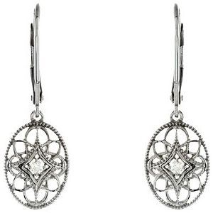 Filigree Lever Back Earrings
