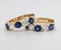 Diamond & Sapphire Hoop Earrings