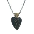 Slate Pyrite Heart Pendant