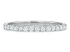 18K White Gold New Aire Silk Diamond Band