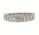 Platinum Emerald Cut Diamond Band