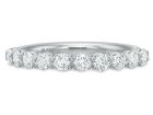 18K White Gold Flush Fit Diamond Band