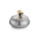 Butterfly Ginkgo Round Trinket Box