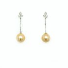 Cultured Golden South Sea Pearl Earrings