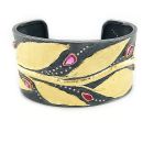 Sapphire, Ruby & Diamond Cuff Bracelet