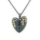 18K & Sterling Silver Heart Pendant