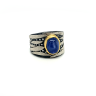 Blue Sapphire "Stripes" Ring