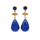 Opal, Lapus & Diamond Earrings