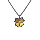 Mixed Metal Flower Pendant