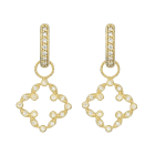 Pave Open Clover Marquise Earring Charms