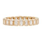 Nea Radiant Cut Diamond Yellow Gold Band