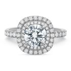 18K White Gold Diamond Engagement Ring