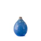 Small Crystalline Teardrop Vase — Cobalt