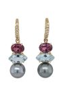 Gemstone, Diamond & Pearl Earrings