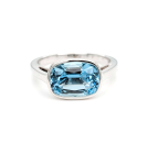 Cushion-Cut Aquamarine Ring