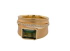 Emerald Cut Green Tourmaline Ring