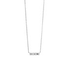 Silhouette 3 Stone White Diamond Necklace