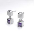 Amethyst "Cube" Earring